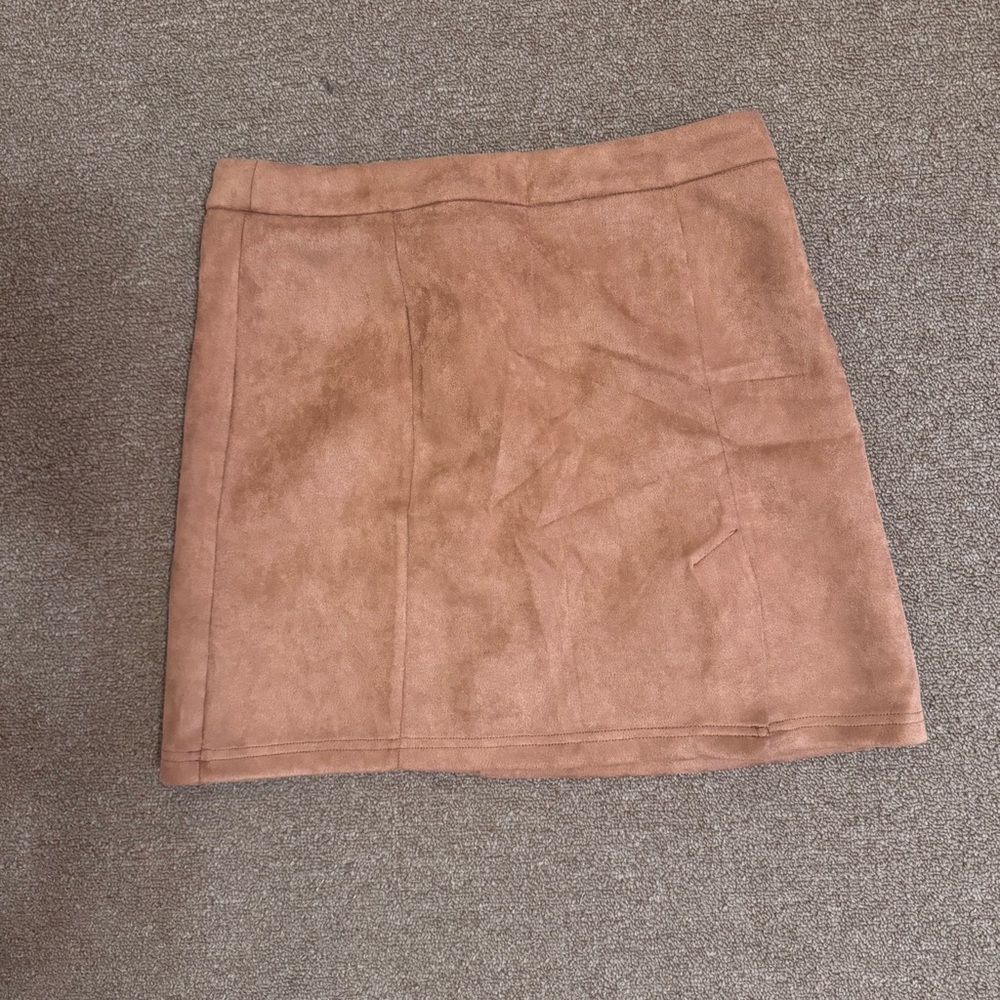 Faux Suede Skirt